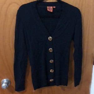 Tory Burch navy button down cardigan